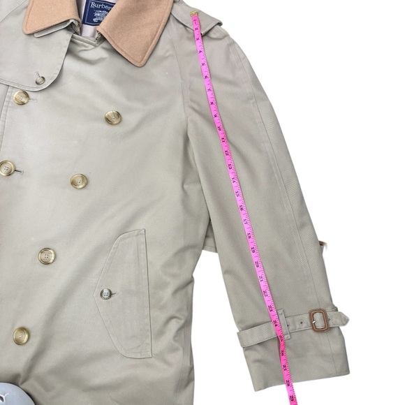 Vintage Burberry Trench Coat Camel Detachable Wool Lining & Collar Women’s L/XL - Picture 16 of 16
